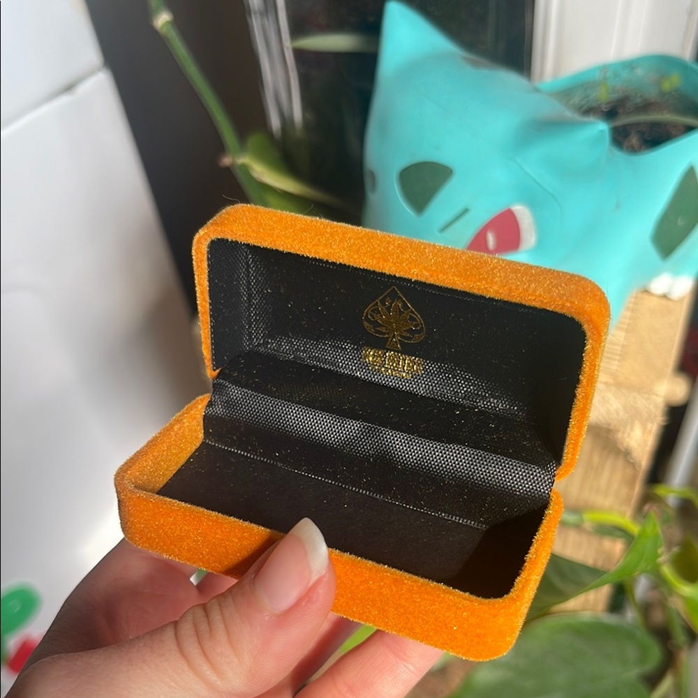 Orange Velvet Jewelry Box